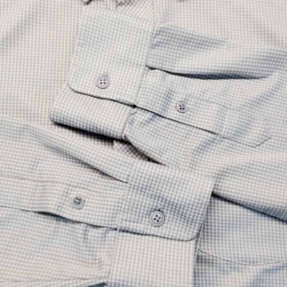 Travis Mathew Men's Long Sleeve Let's Do It Again Striped Shirt Gray, Size: Medi - Picture 2 of 7